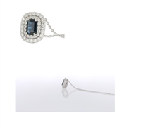 Collar Gemoro Mujer Zaffiri in Oro blanco Zaffiro blu TPC215B.ZF